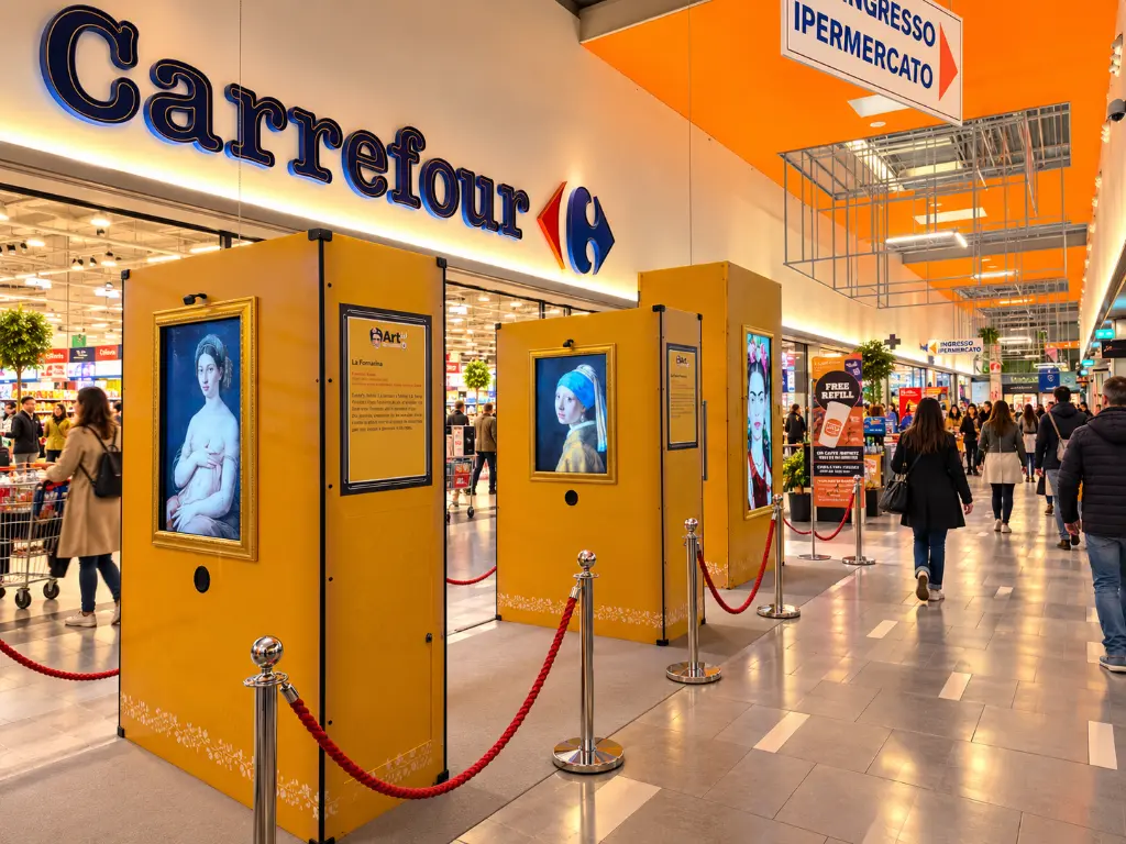 Mostra d’arte digitale davanti a Carrefour.webp